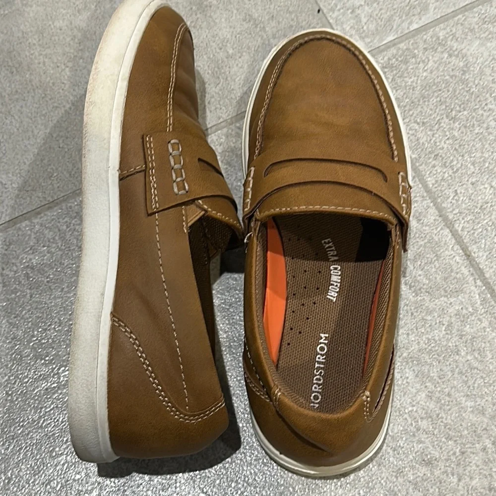 Brown Leather kids Loafers